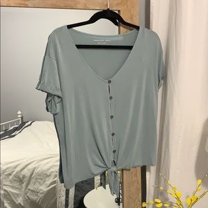 NWT AE Button Down Crop Top